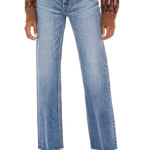 MOUSSY VINTAGE Ashley's Wide Straight Cut Jeans
Light Blue, Size 25 High Rise